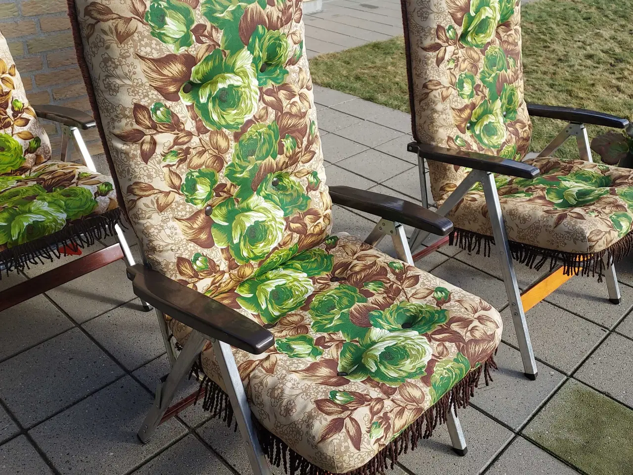 Billede 1 - 4 stk retro havestole / camping stole 