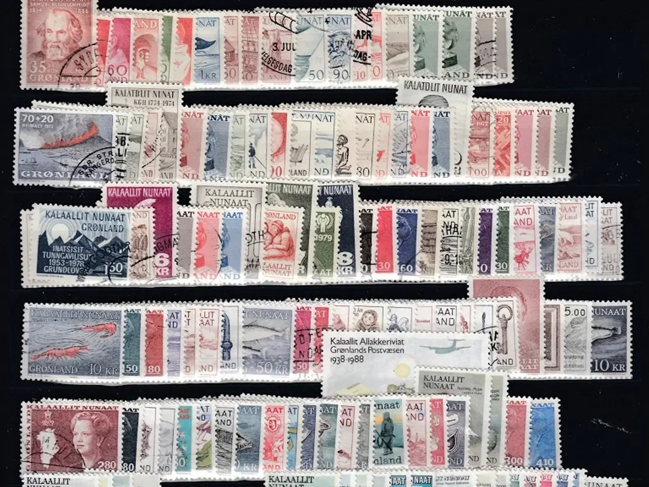 Billede 1 - Grønlandske frimærker. 200 forskellige. AFA 3.300
