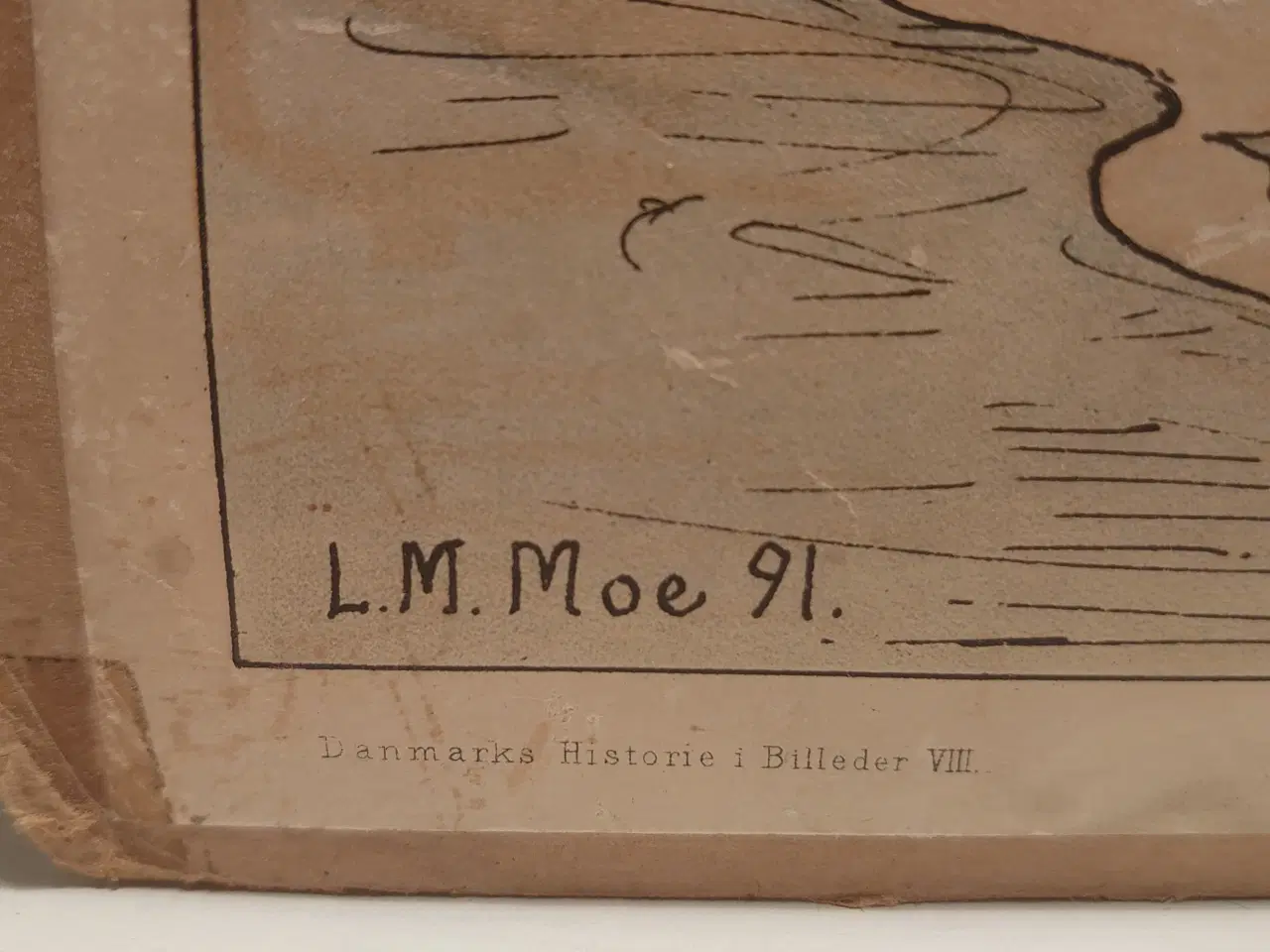 Billede 7 - L.M.Moe :Papir farvelitografi på pap. År 1898