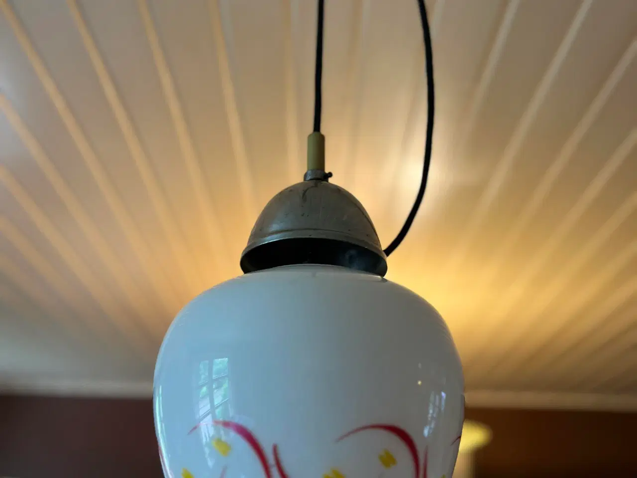 Billede 3 - Hvid glas - loftslampe