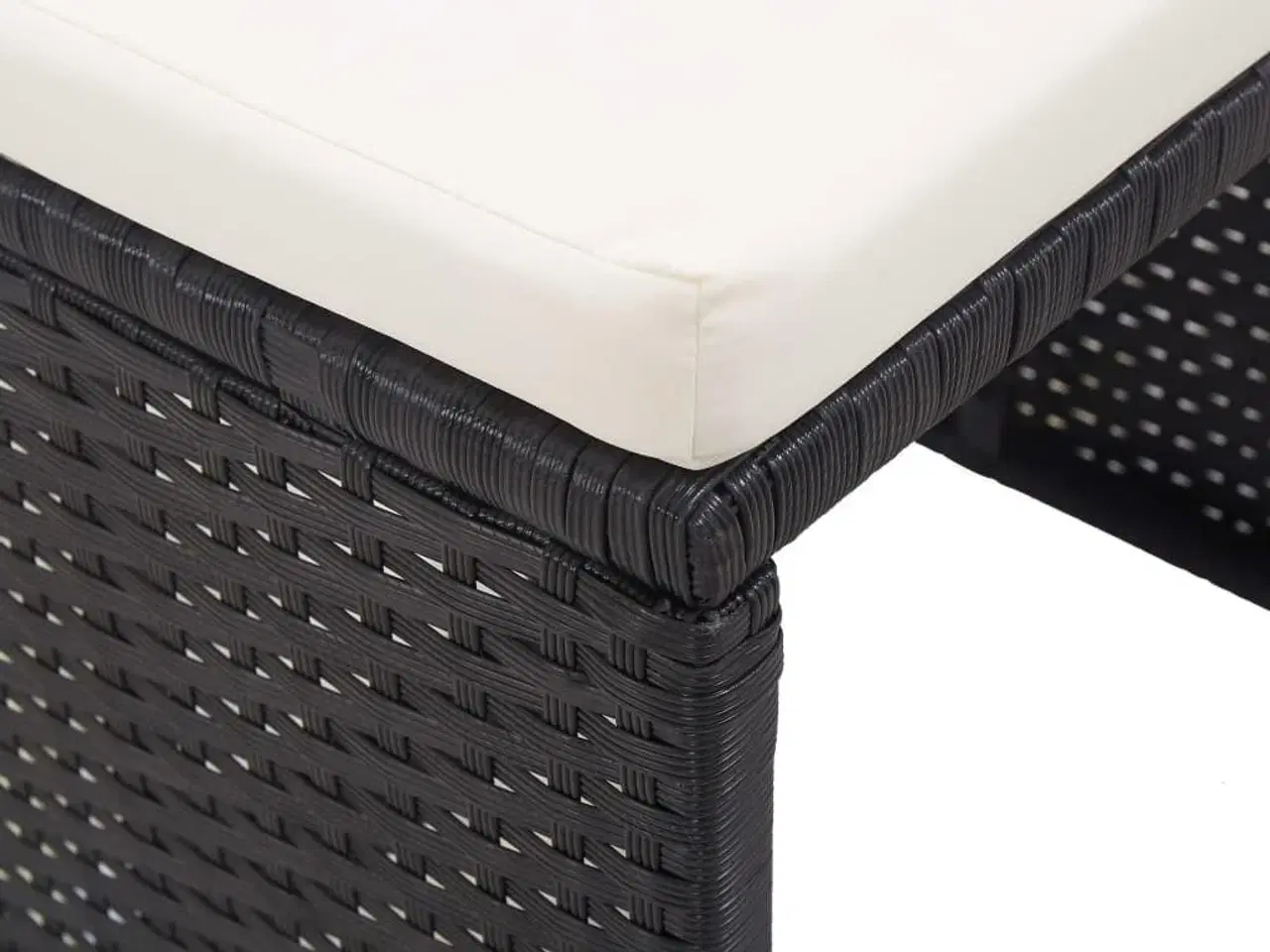 Billede 6 - Havetaburetter 2 stk. med hynder polyrattan sort