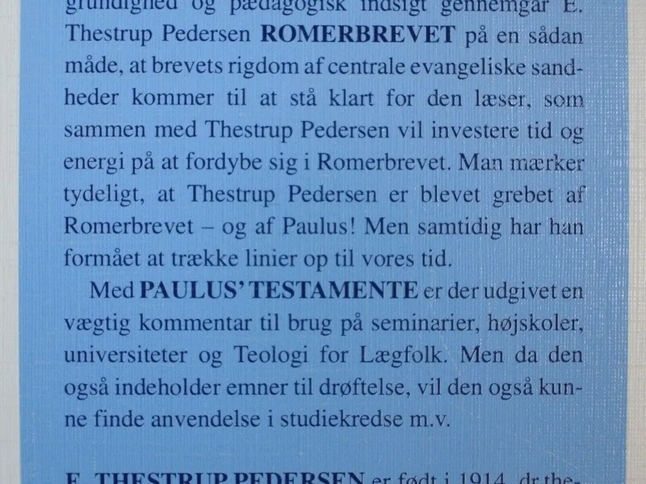 Billede 2 - paulus' testamente - indførelse i romerbrevet, af 