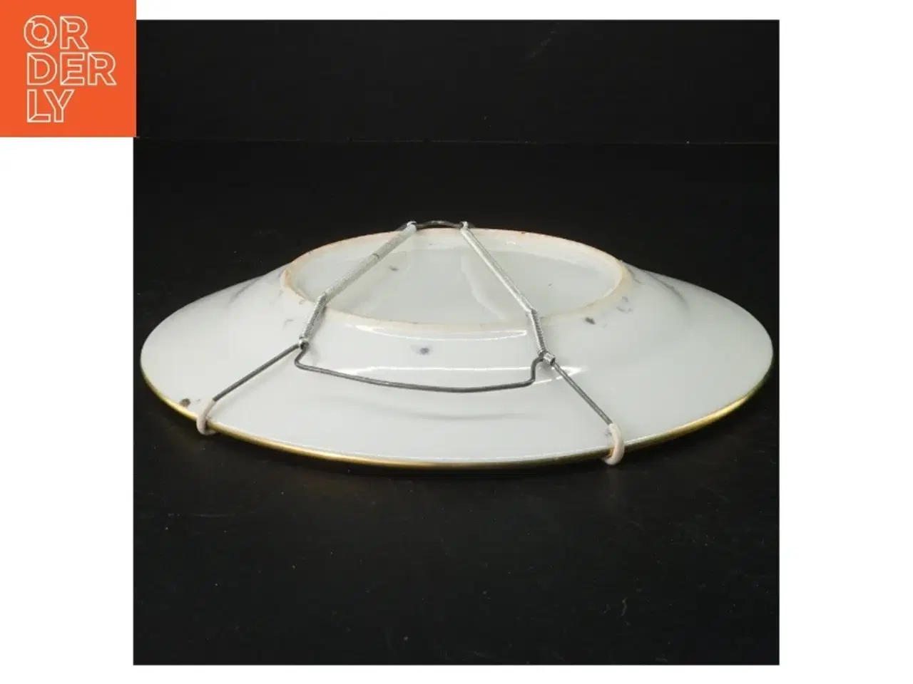 Billede 2 - Orientalsk Dekorativ porcelænsplatte med fuglemotiv (str. 23 cm)