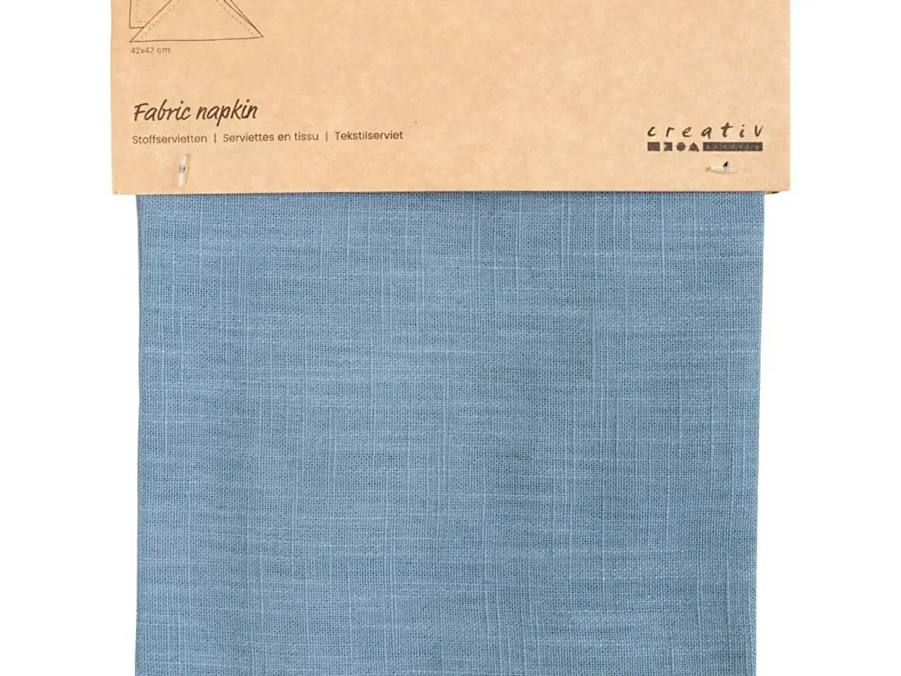 Billede 1 - Dueblå stofservietter 42x42 cm - 2 stk. i pakke