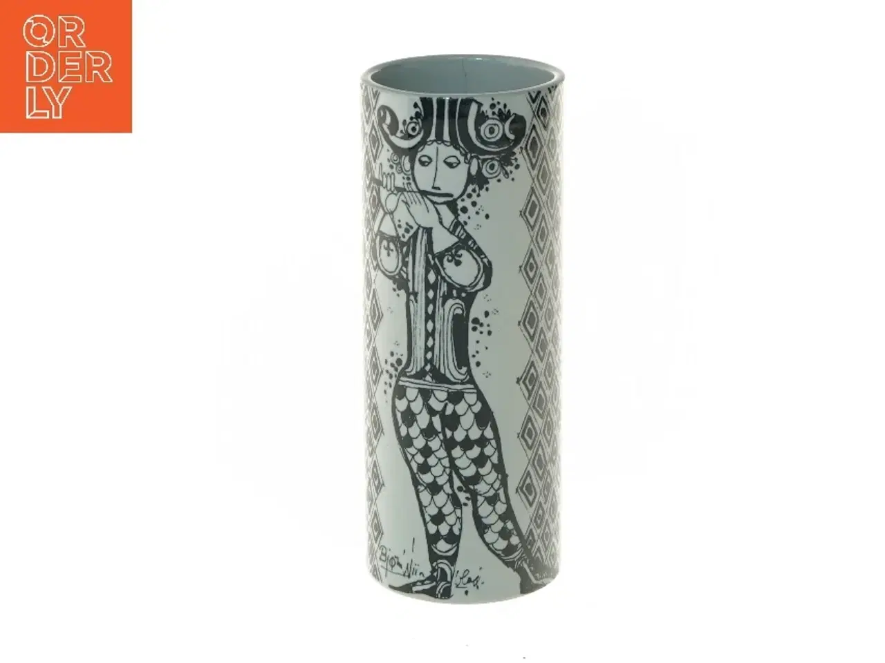 Billede 4 - Udgået bjørn wiinblad vase udført hos nymølle Dekorativ vase med kunstnerisk design fra Nymlle (str. 18 cm)