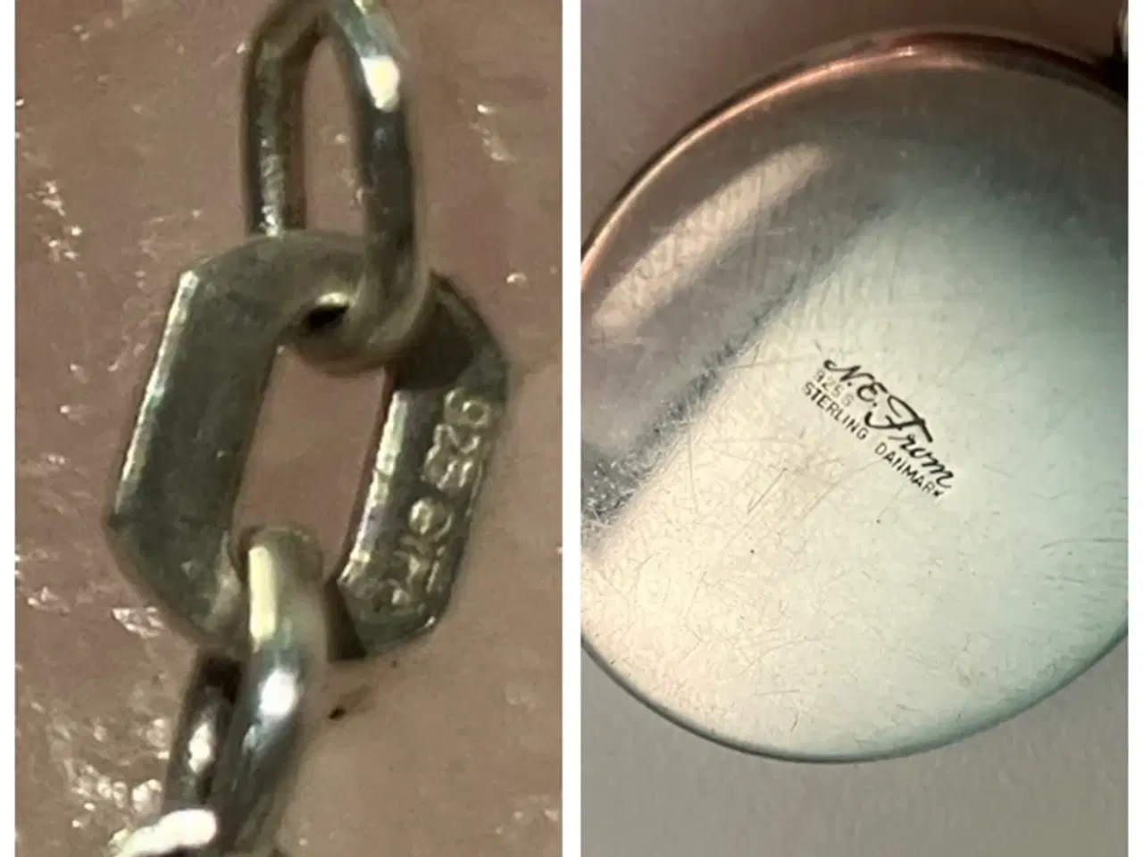 Billede 6 - Vintage halssmykke - sterling og elfenben 