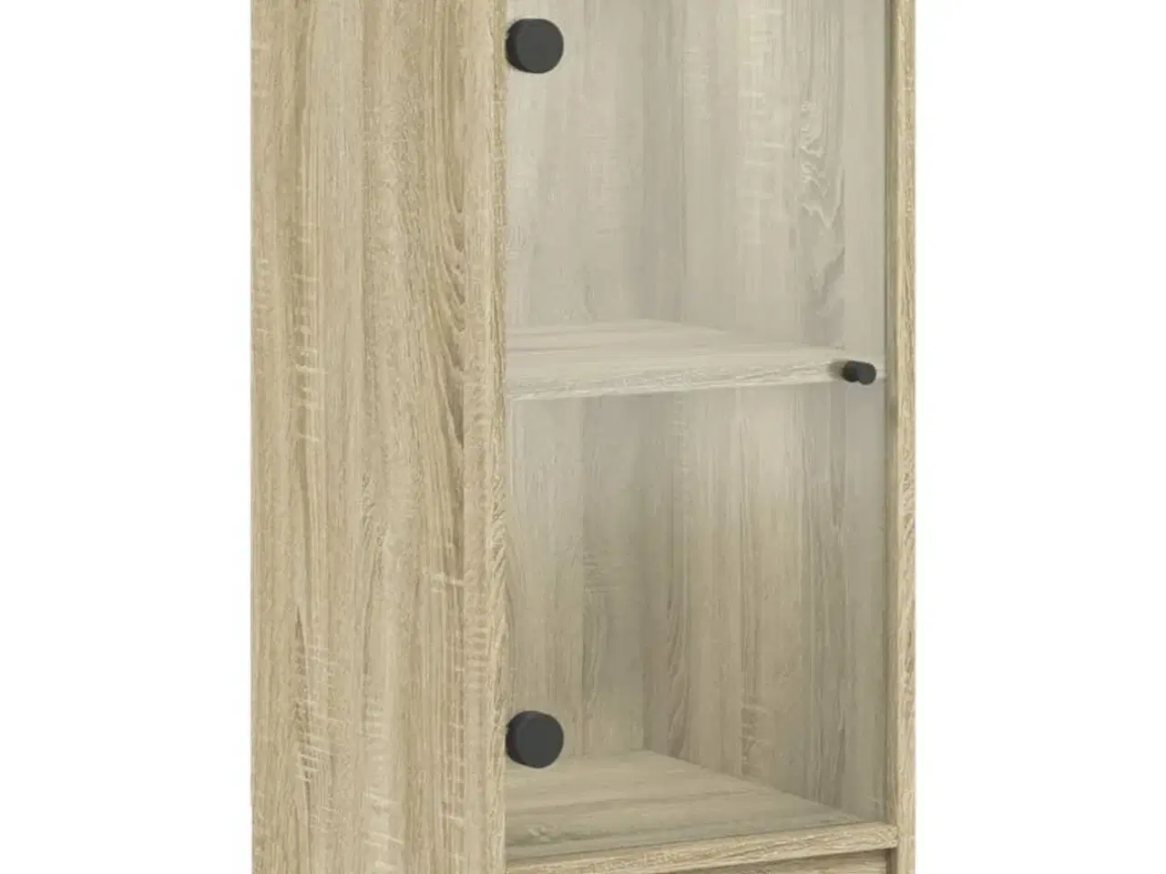 Billede 2 - Skab med glaslåger 35x37x75,5 cm sonoma-eg
