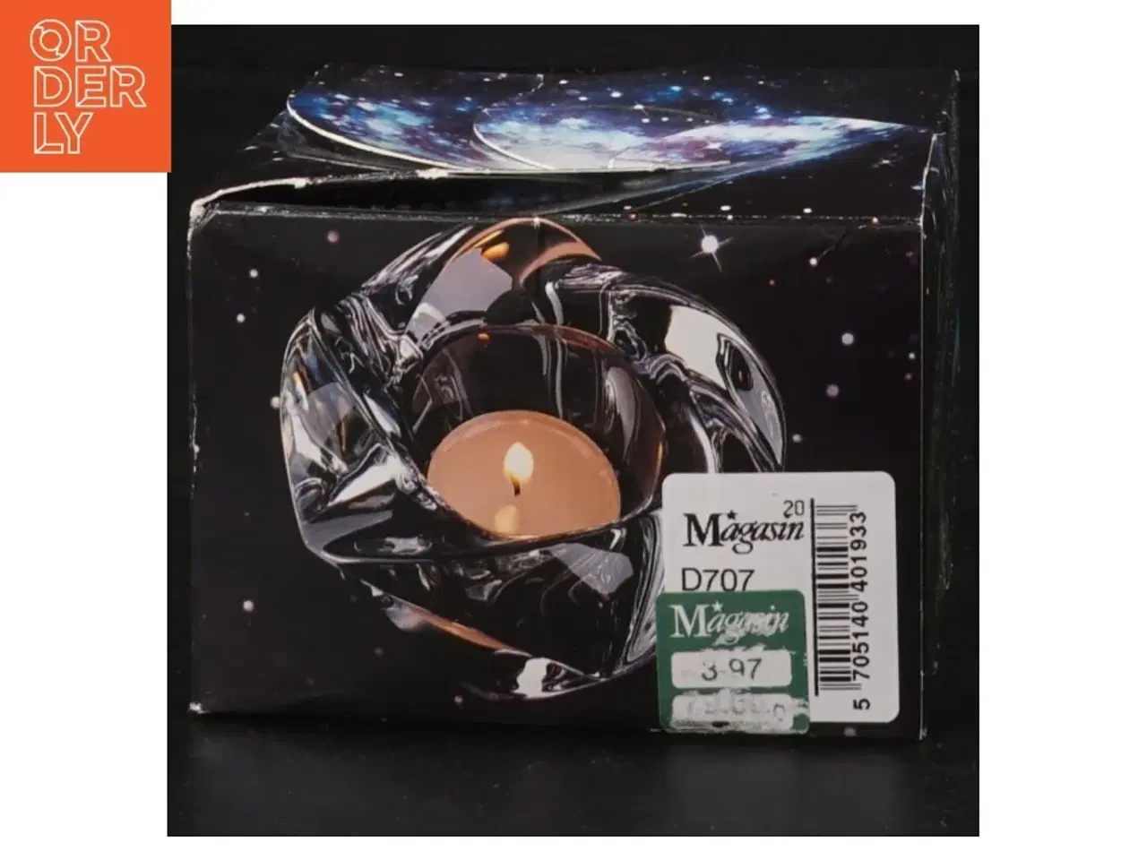 Billede 3 - Glas lysestage fra Royal Copenhagen