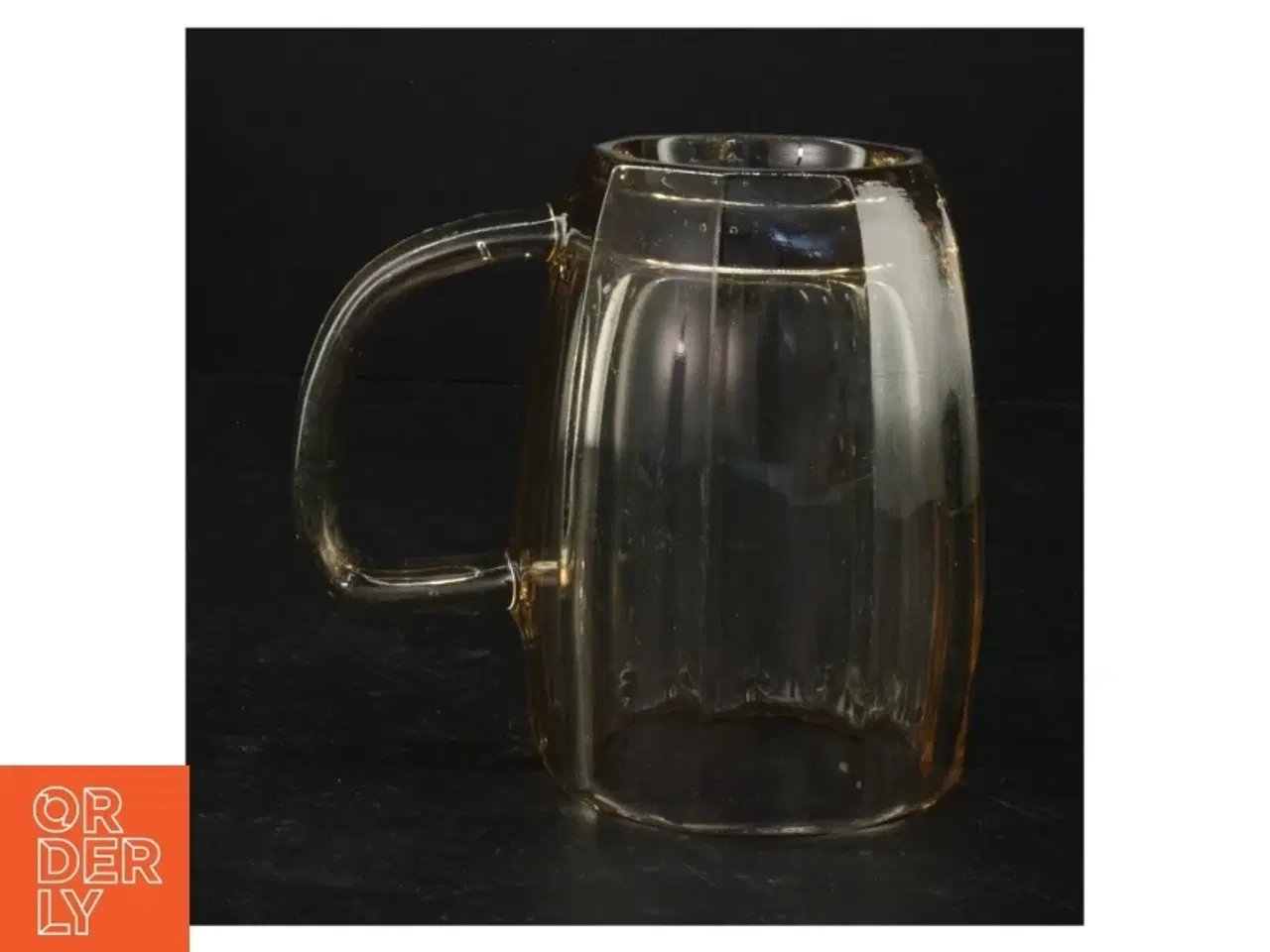Billede 4 - Mundblæst Røgfarvet Glas krus (str. 12 x 14 x 9 cm)