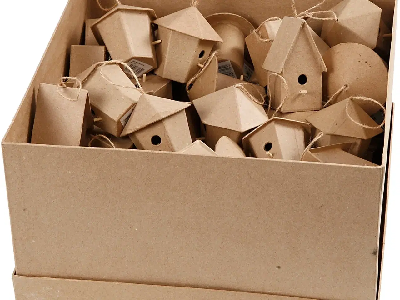 Billede 1 - Håndlavede Mini Fuglehuse - 10 stk. i Pakke