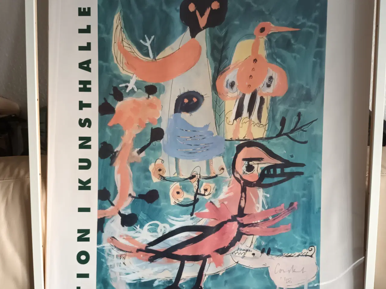 Billede 1 - FLOT LITOGRAGISK PLAKAT AF ASGER JORN 1948 72x102 