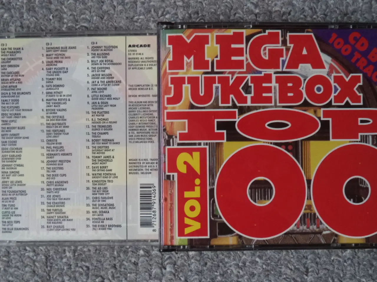 Billede 1 - Opsamling ** Mega Jukebox Top 100, Volume 2 (4-CD)