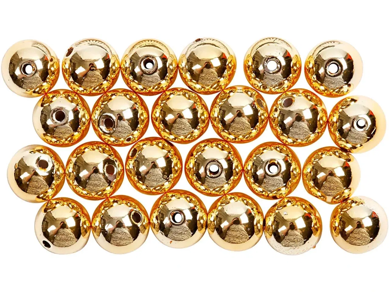 Billede 1 - Voksperler, diam. 8 mm, hulstr. 1 mm, guld, 50stk./ 1 pk.