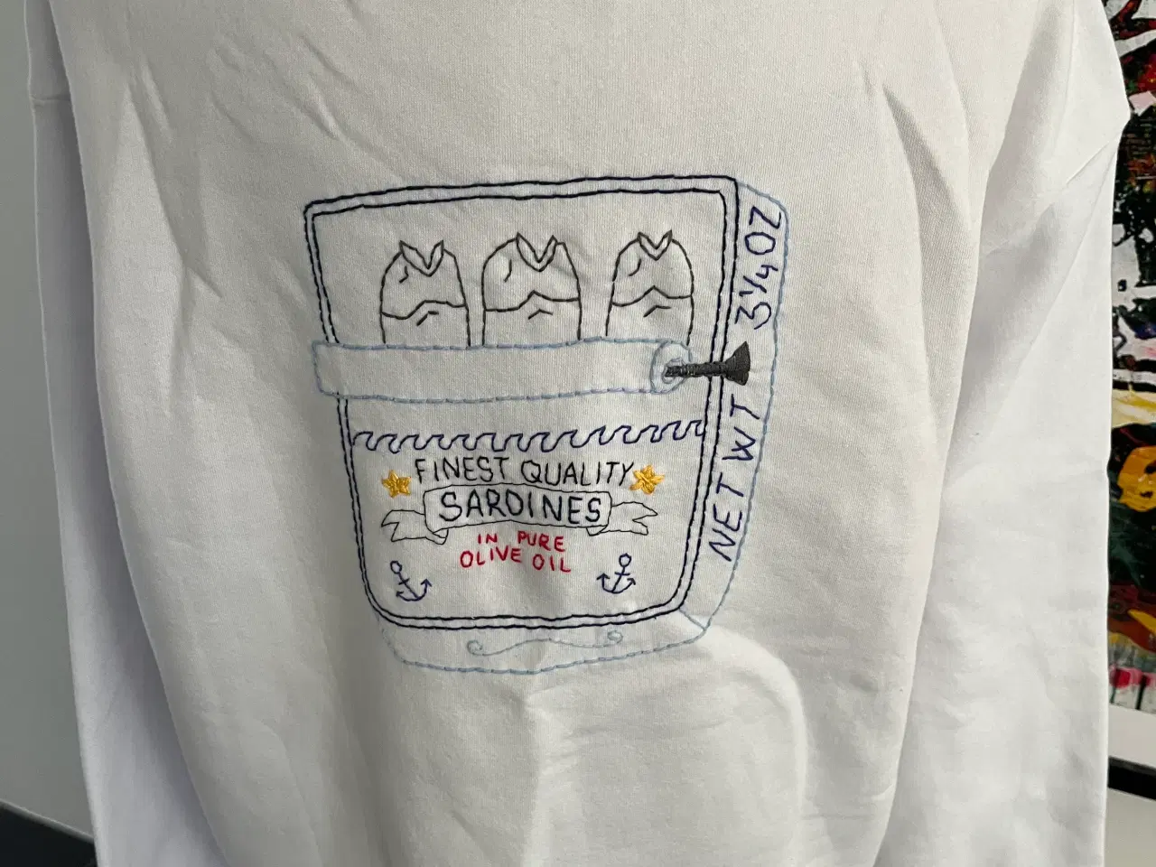 Billede 2 - H&M sweatshirt håndboderet