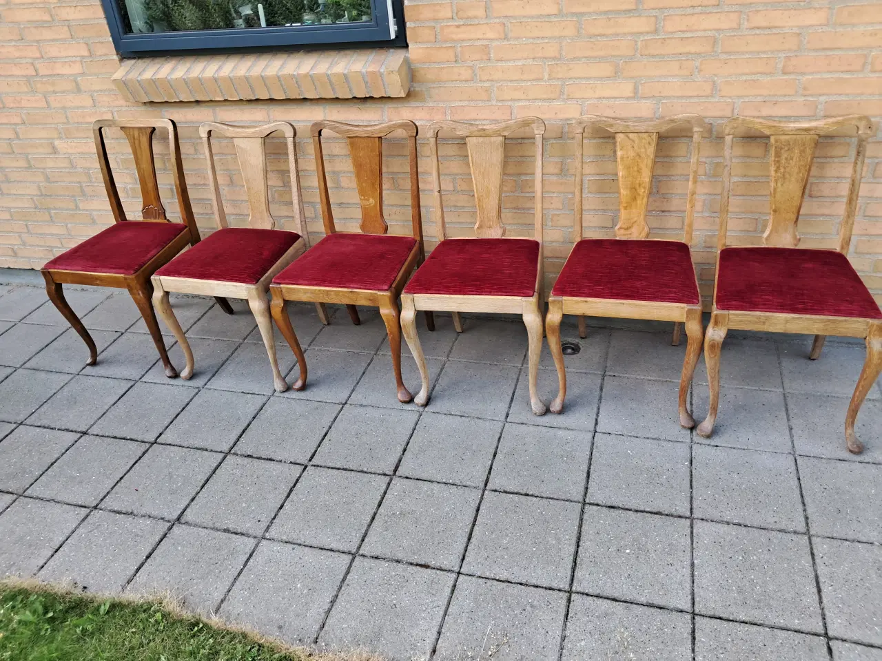 Billede 1 - 6 spisebordsstole, syret eg