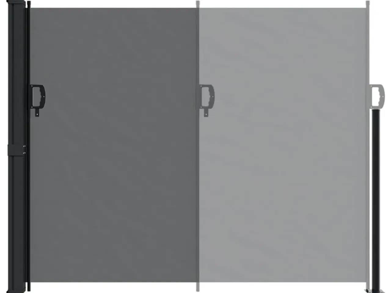 Billede 5 - Sidemarkise 160x500 cm sammenrullelig sort