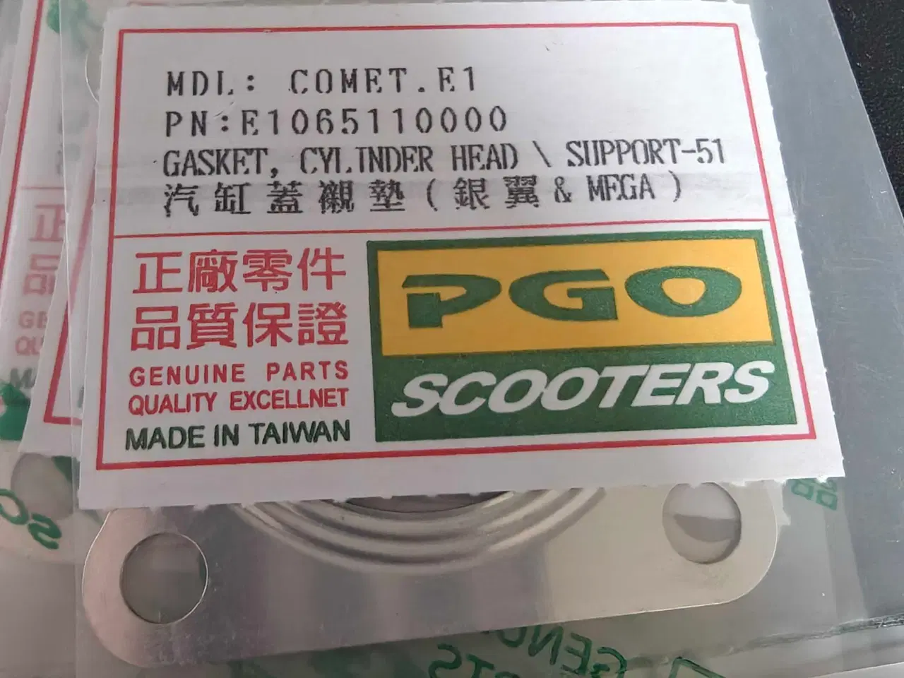 Billede 1 - PGO Comet. Ny Original Toppakning 