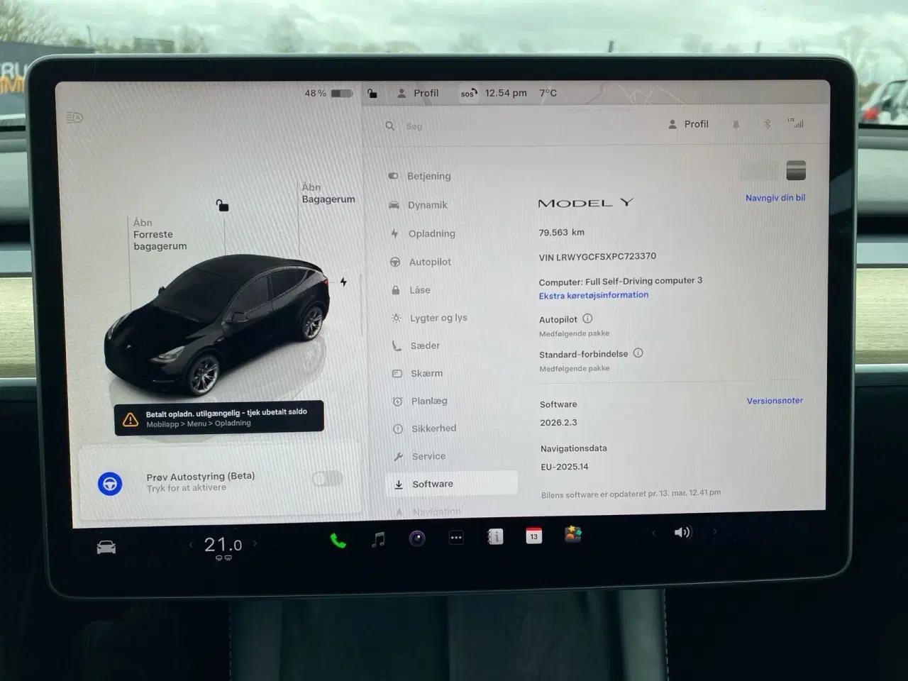 Billede 14 - Tesla Model Y EL RWD 299HK 5d Aut.