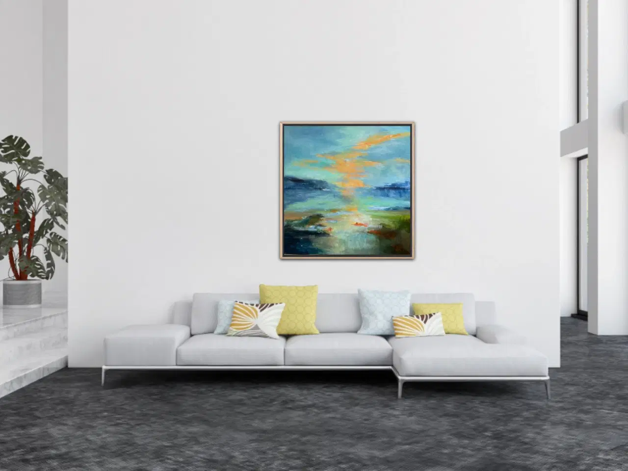 Billede 2 - Abstrakt landskab 100x100