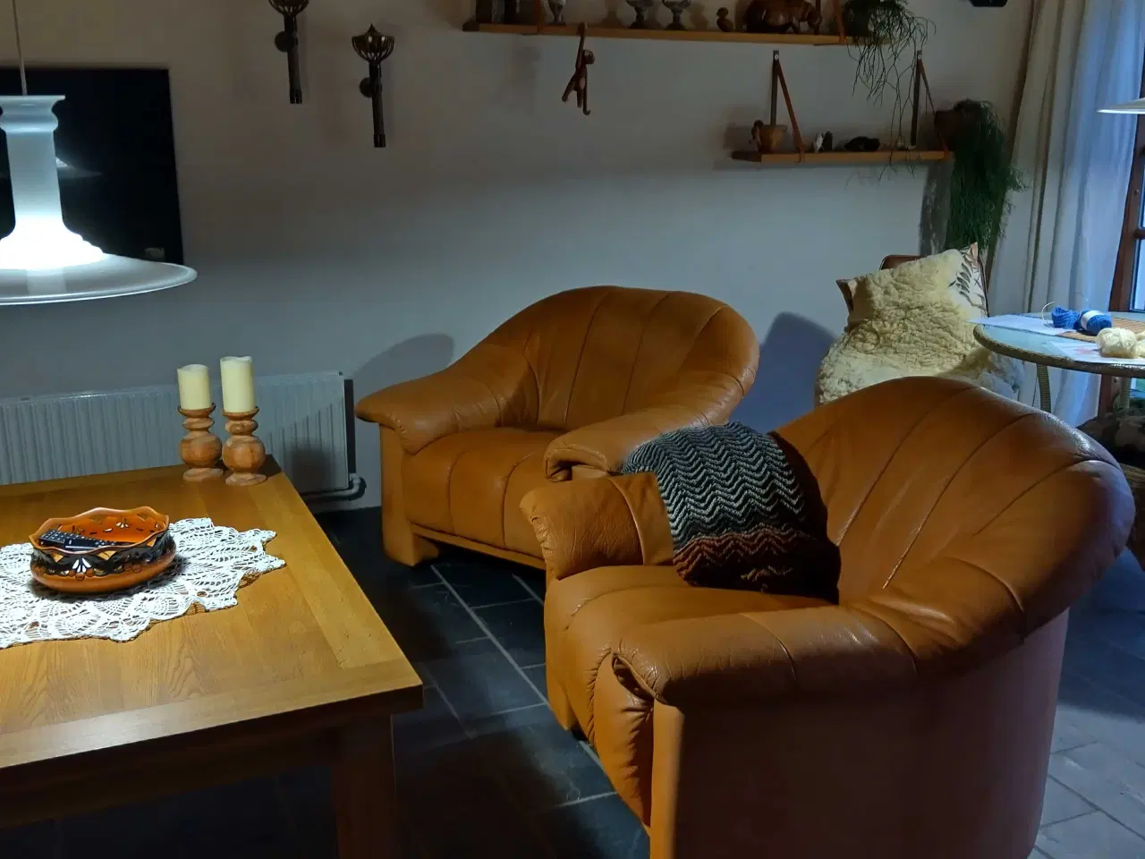 Billede 2 - Lædersofa gruppe