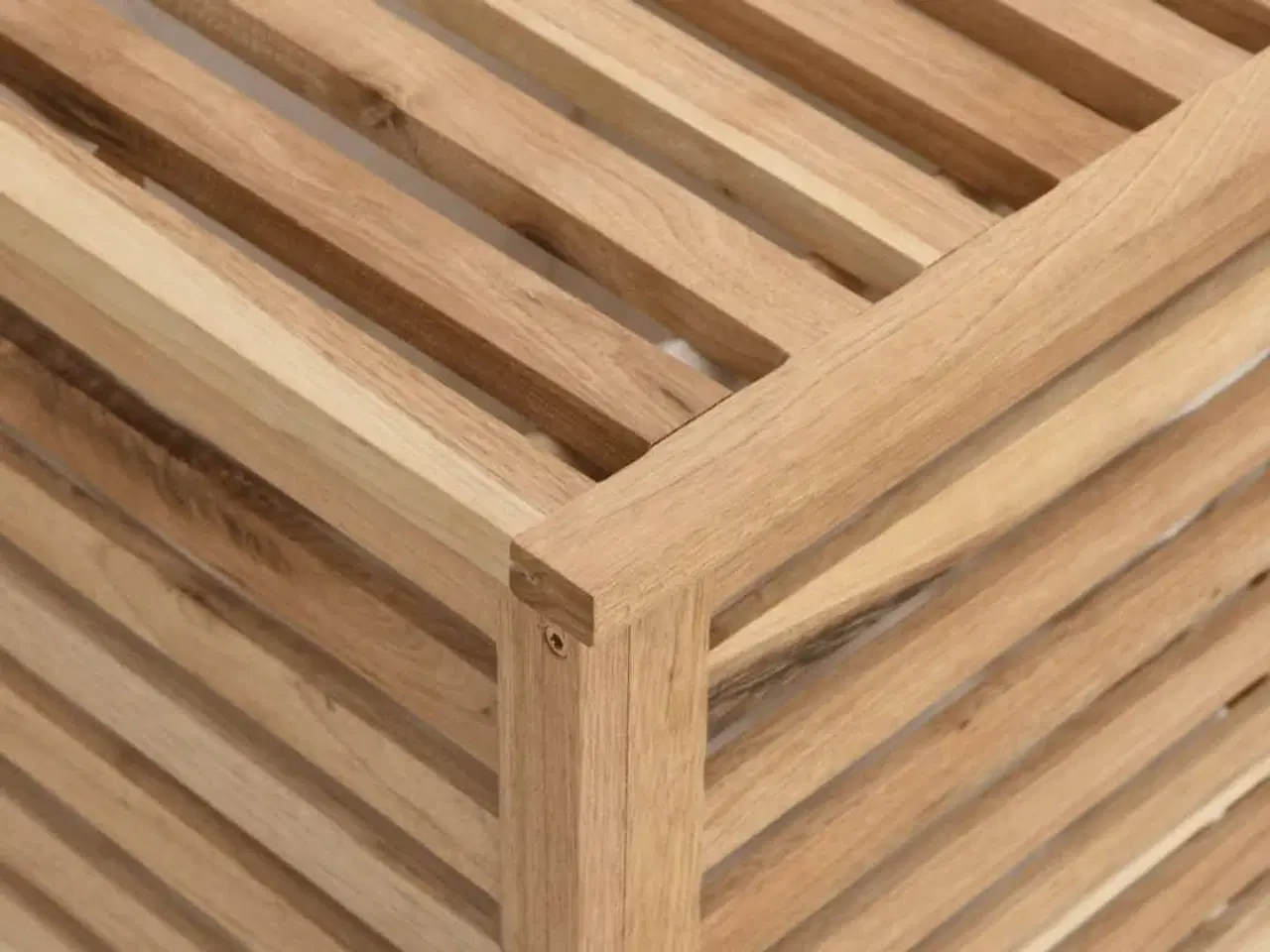 Billede 7 - Vasketøjskurv 45x45x65 cm massivt valnøddetræ