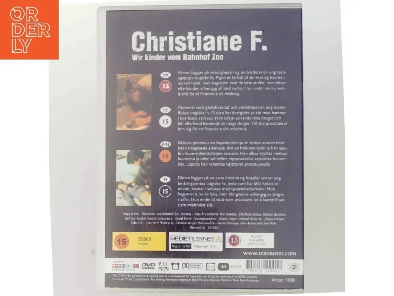 Billede 3 - CHRISTIANE F. Wir Kinder Vom Bahnhof Zoo * Natja Brunckhorst, David Bowie * REGIE: Uli Edel med Natja Brunckhorst (DVD)