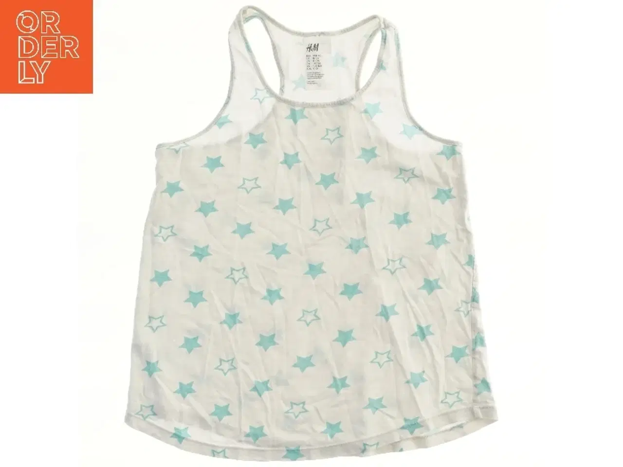 Billede 2 - Hvid tanktop med stjernemønster fra H&M (str. 134)