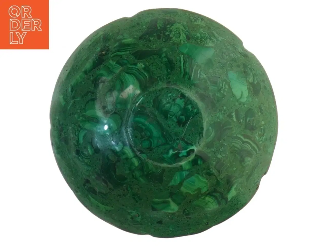 Billede 2 - Malakit skål (str. 12,5 cm i diameter. 3 cm høj)
