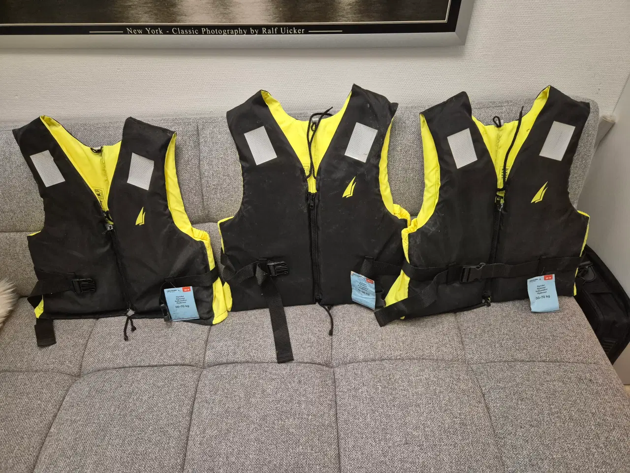 Billede 1 - Flydeveste..3 stk.. 50 – 70 kg…50N…Ubrugte
