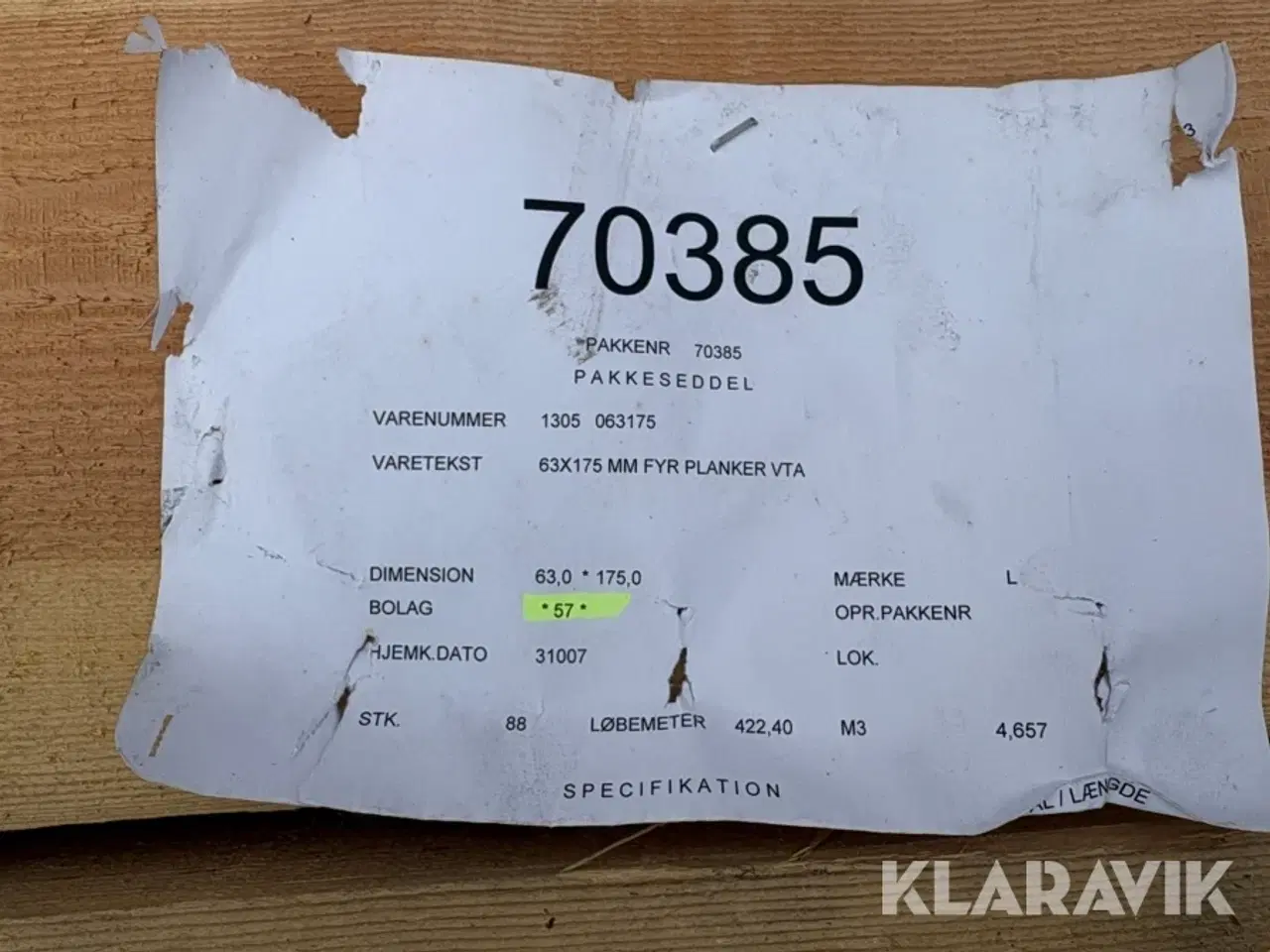 Billede 10 - Planker fyr VTA 88 styk
