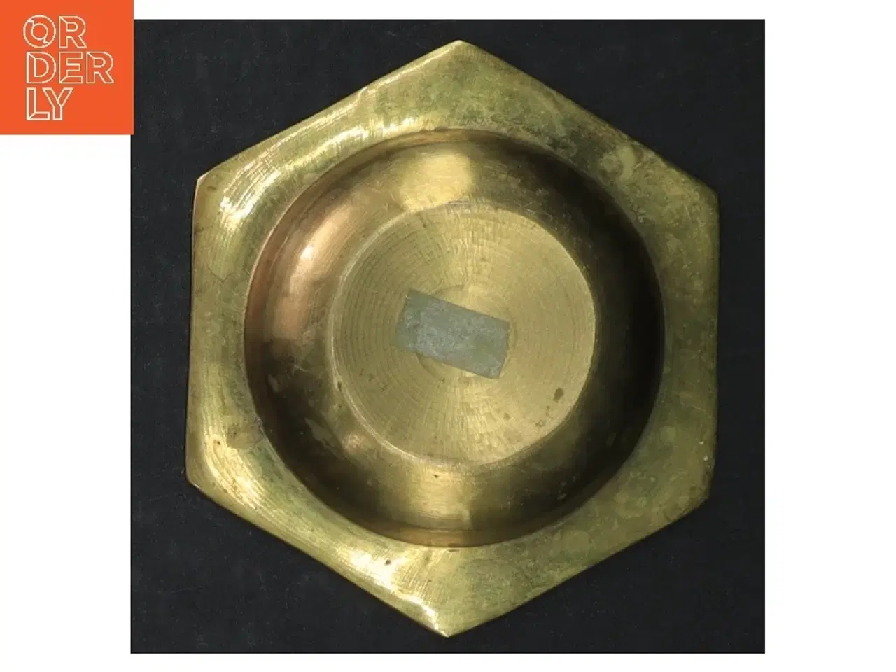 Billede 4 - Messing askebæger (str. 10,5 x. 10,5 cm)