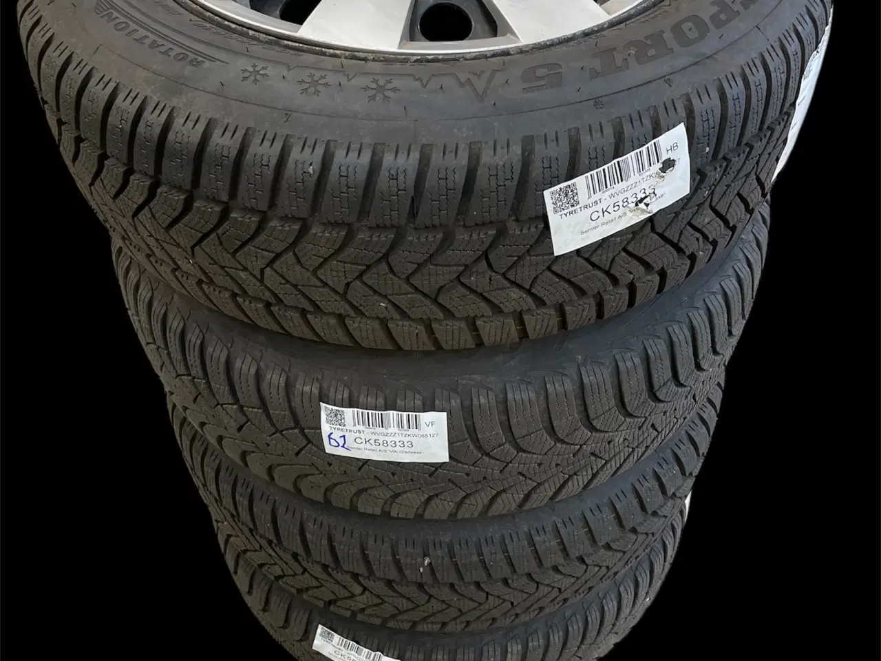 Billede 2 - 16 VW TOURAN 205/60r16 Ref.A17 vinter