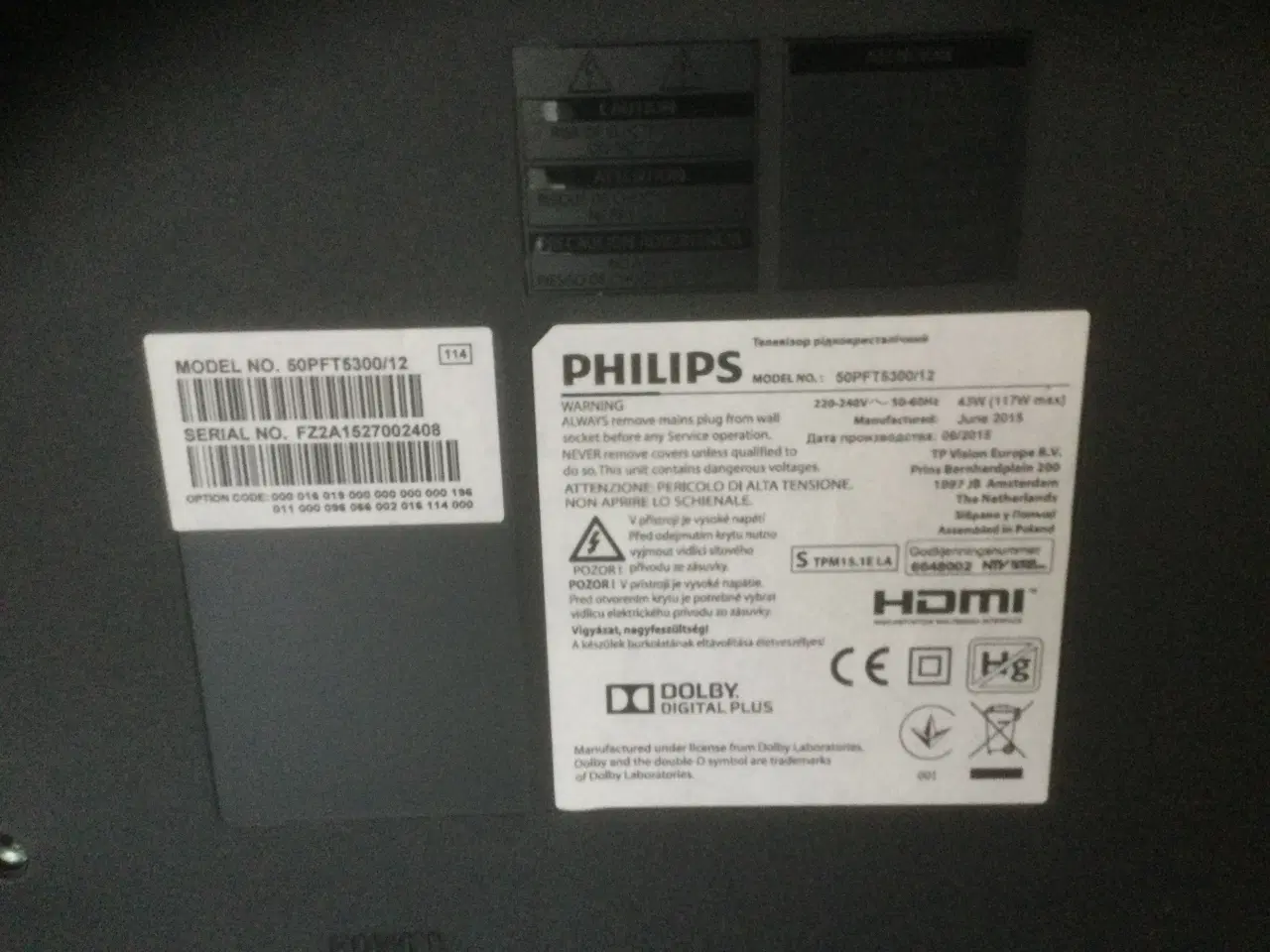 Billede 2 - Phillips 50”smart TV sælges