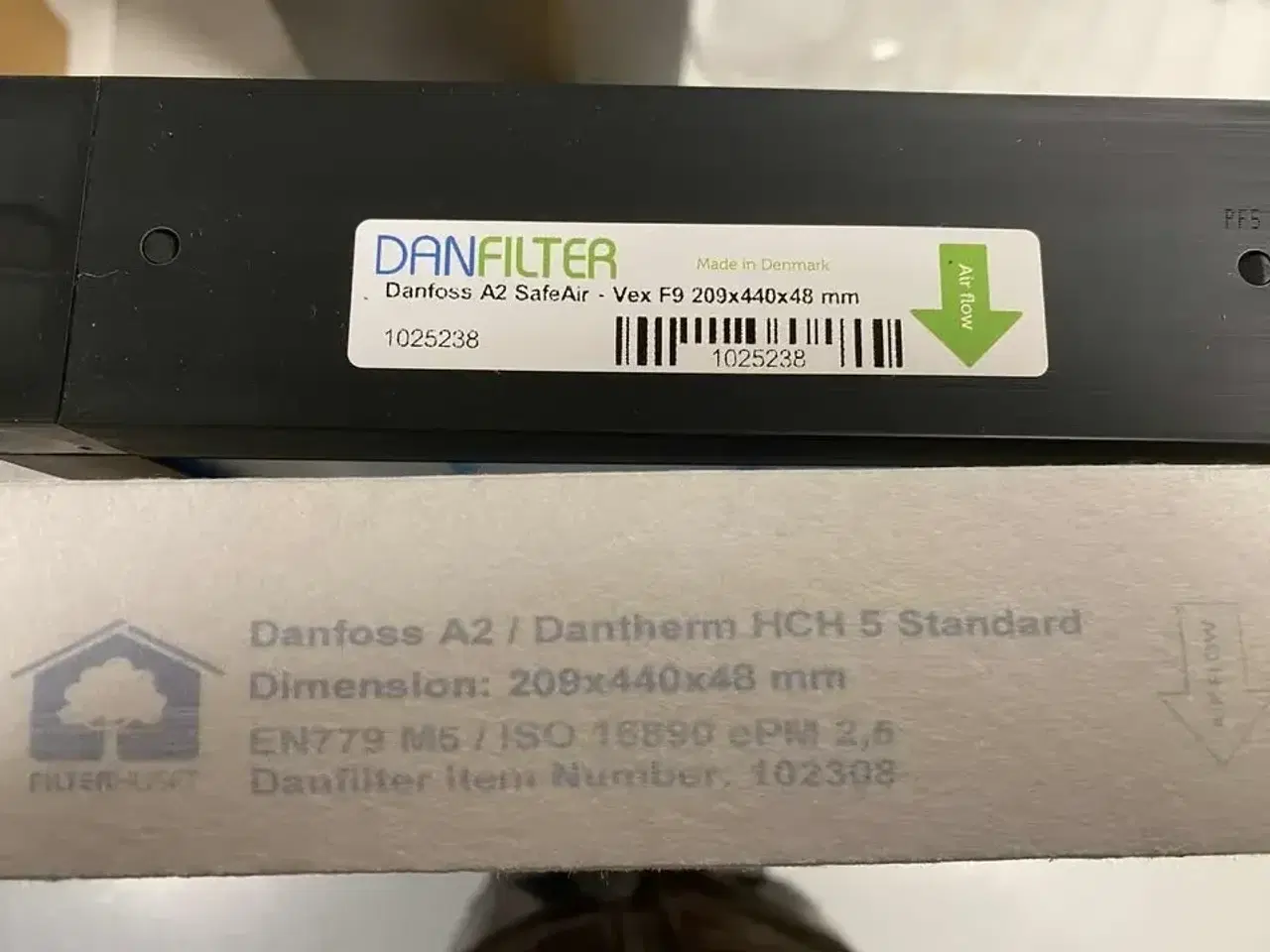 Billede 1 - Filtre til Danfoss A2 ventilationsanlæg