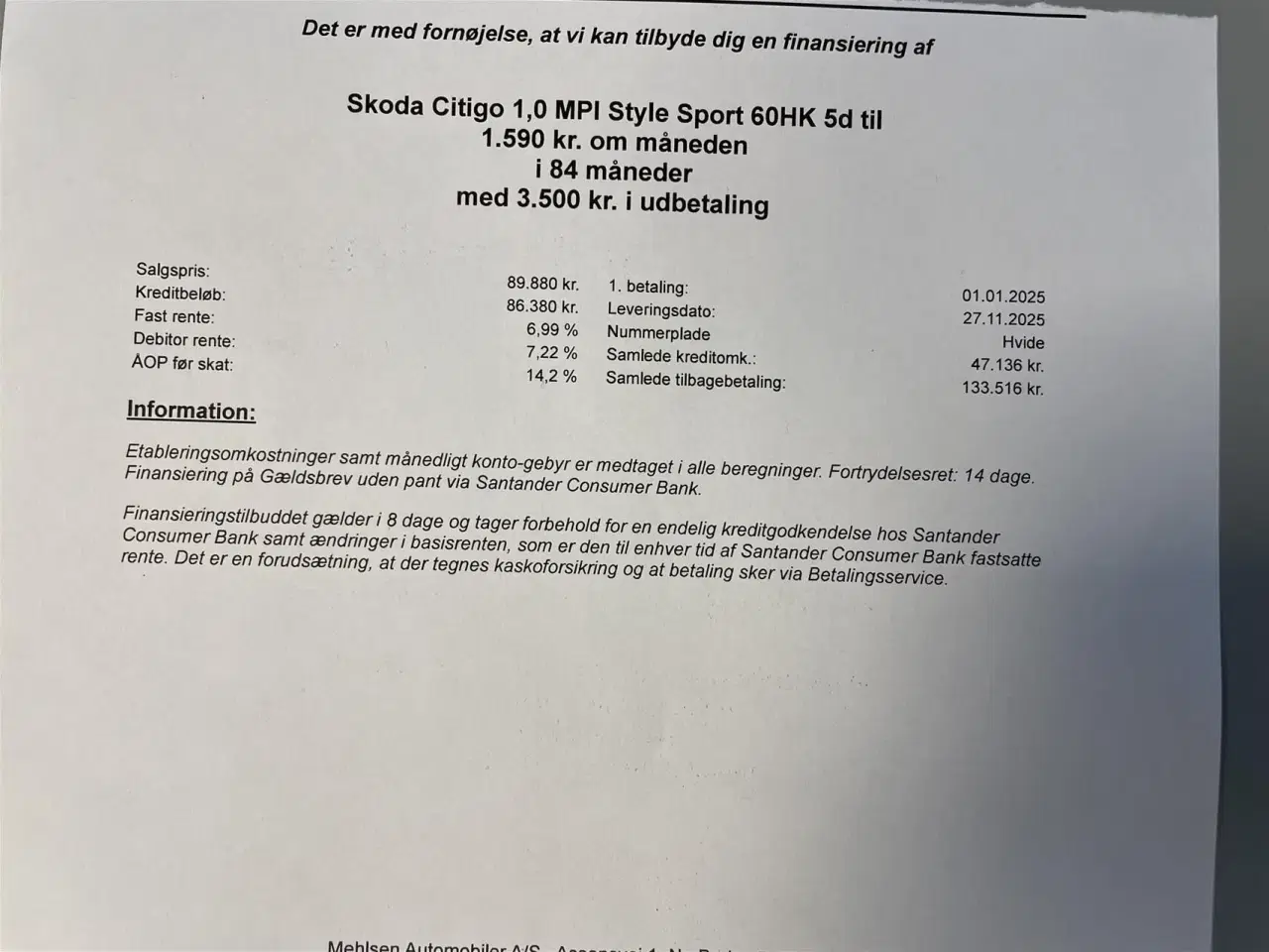 Billede 10 - Skoda Citigo 1,0 MPI Style Sport 60HK 5d