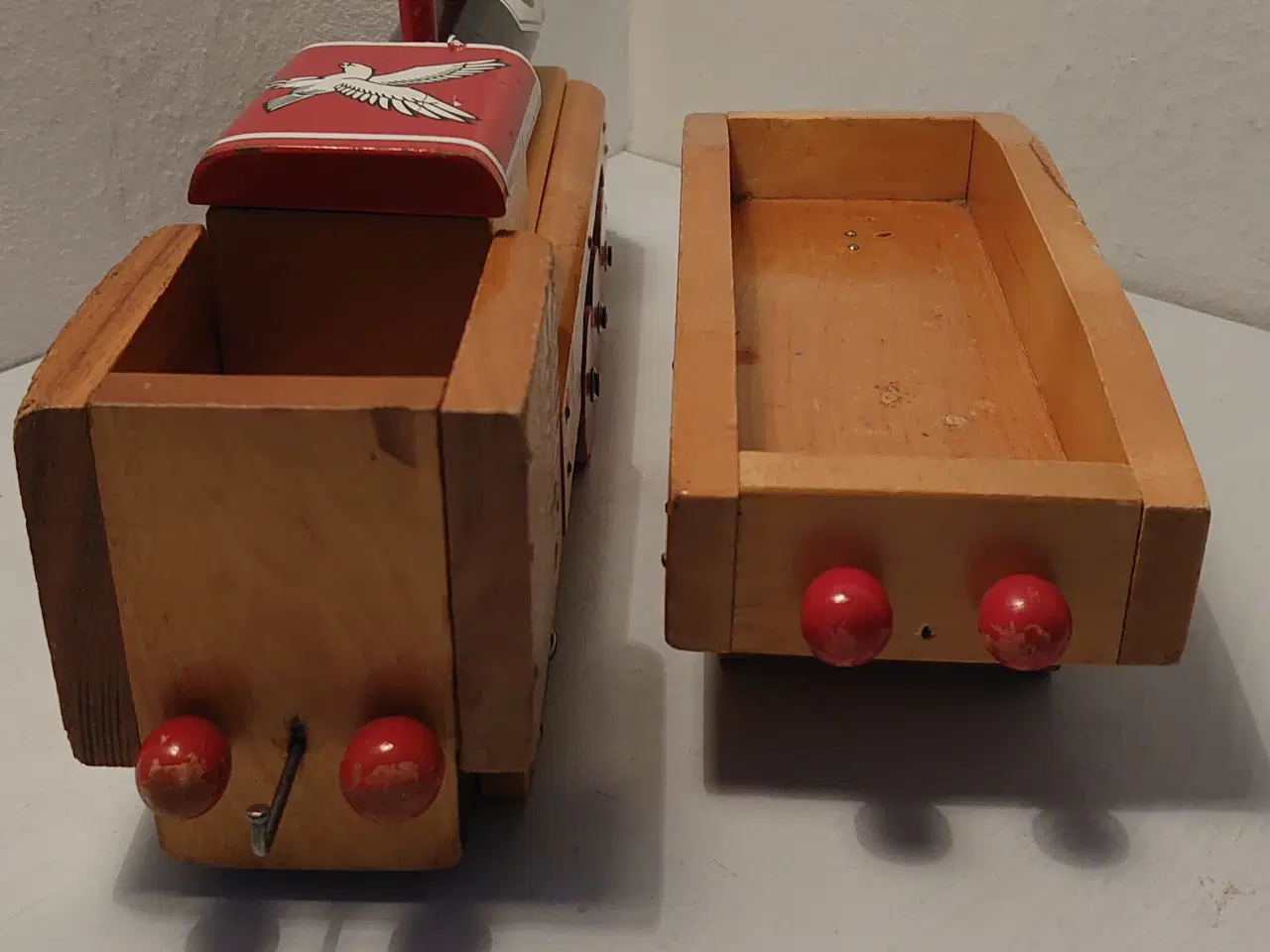 Billede 4 - Vintage trætog m. vogn. Made in USSR. Ca 1950.