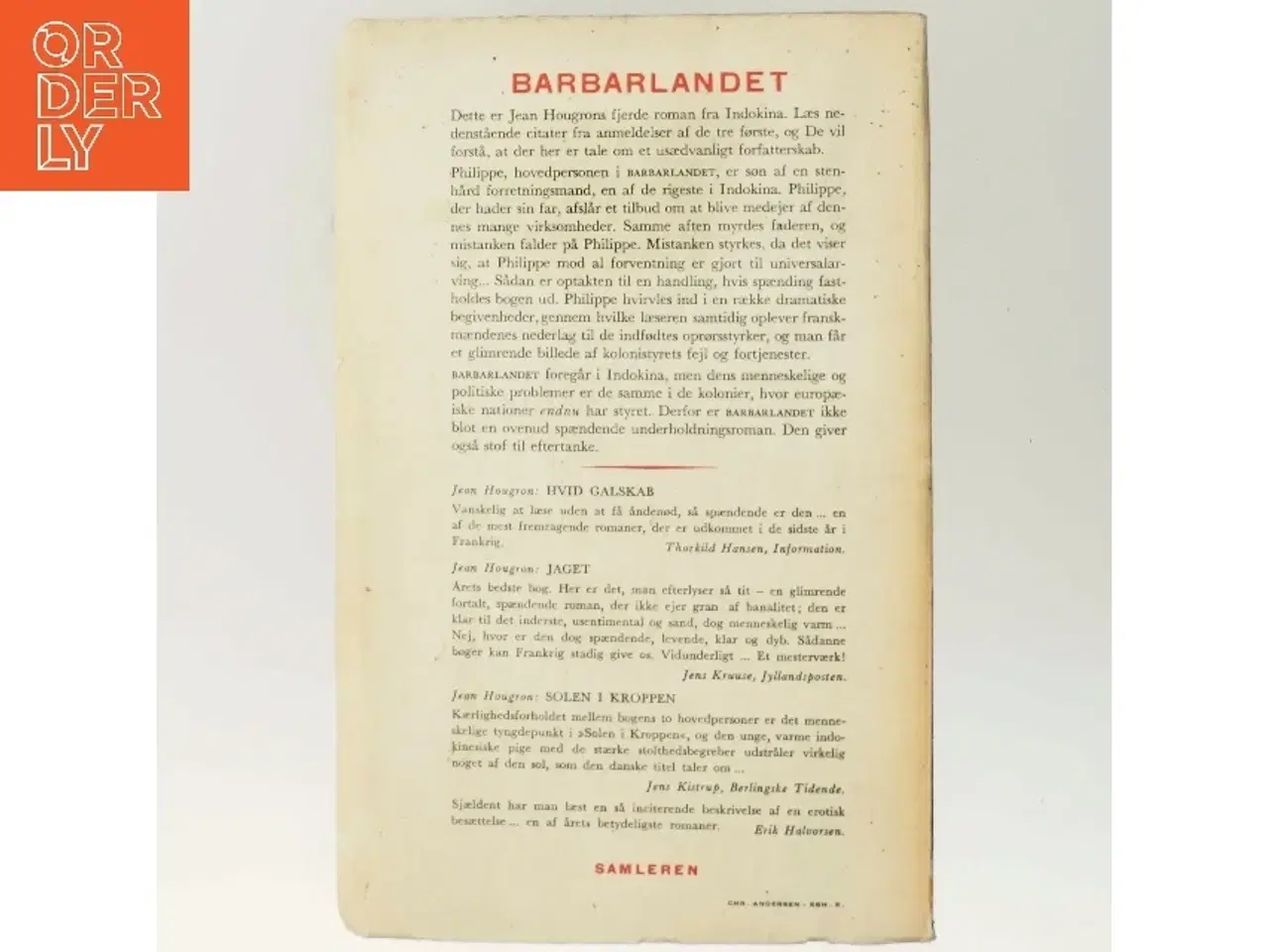 Billede 3 - Barbarlandet af Jean Hougron (Bog)