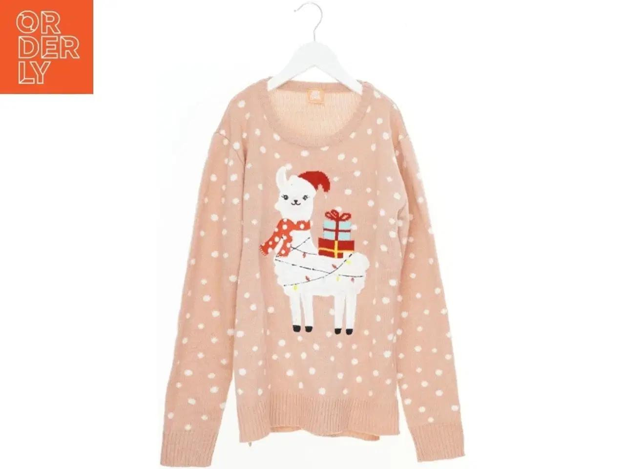 Billede 1 - Lyserød trøje med lama motiv (str. M)