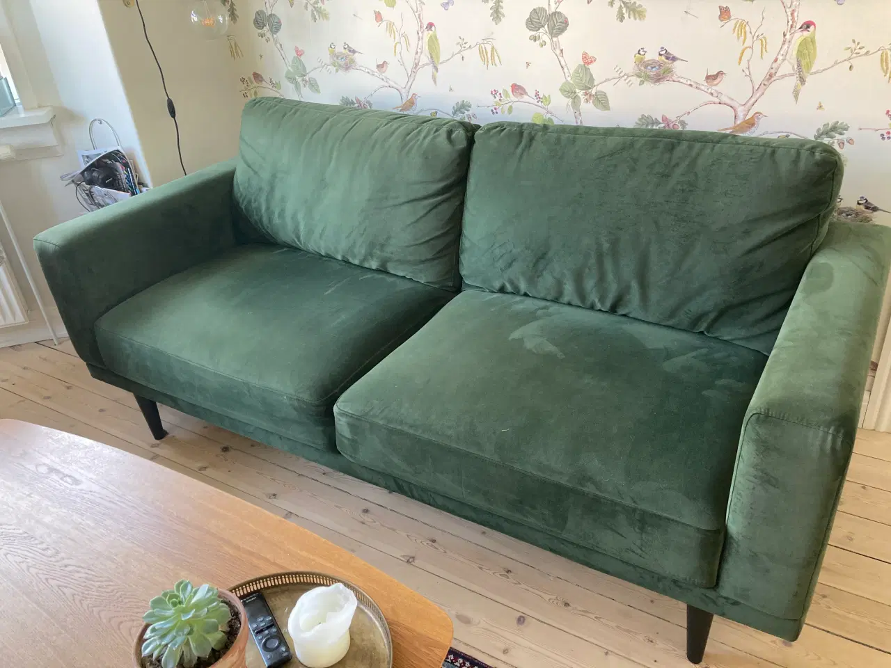 Billede 3 - Flot sofa i mørkegrøn velour fra ILVA