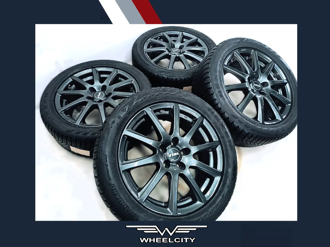 Billede 1 - 5x108 17" ET47 nav 70ø Rial vintersæt inkl.TPMS 