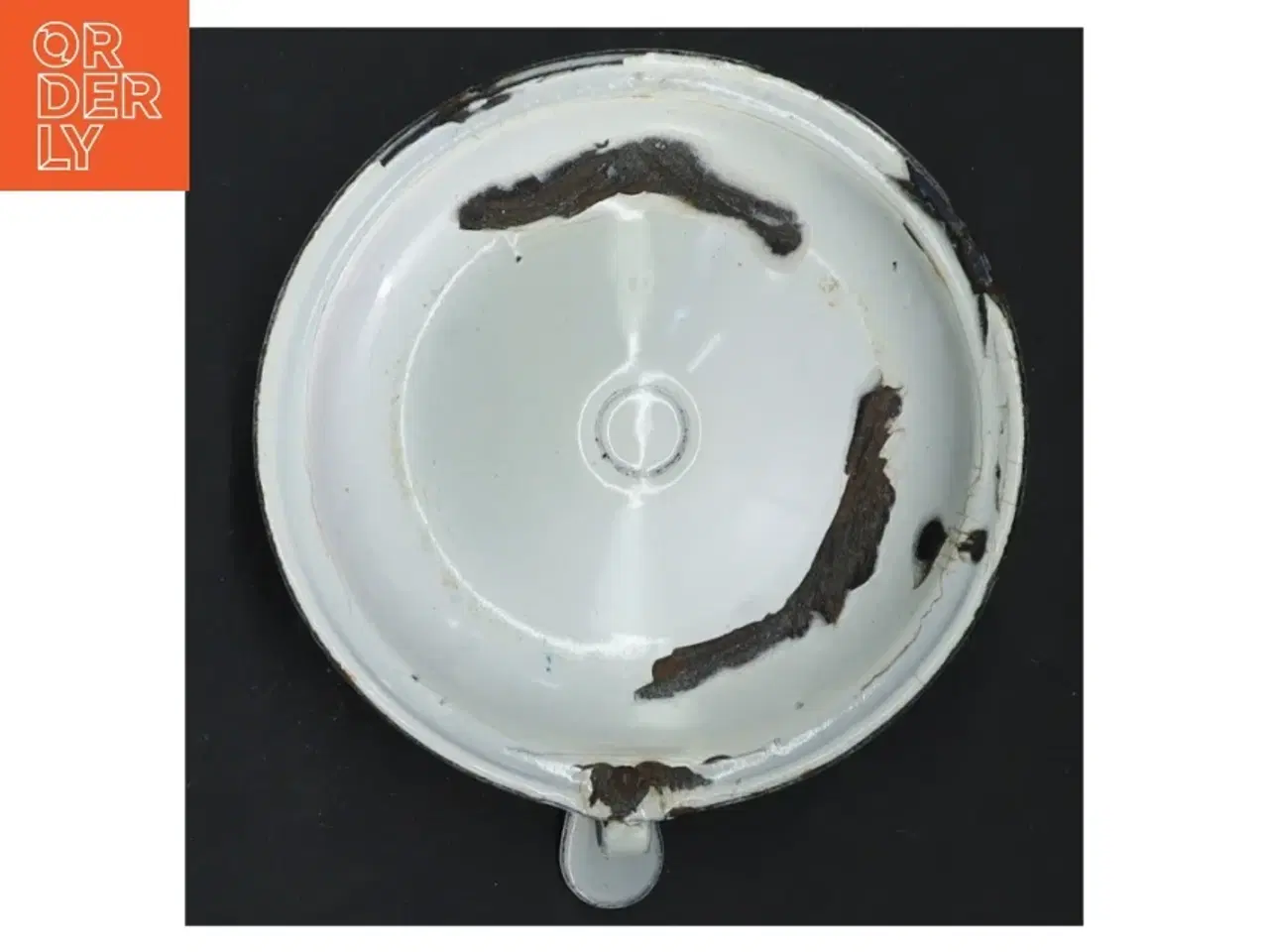 Billede 3 - Emalieret lysestage (str. Ø 13x5 cm)