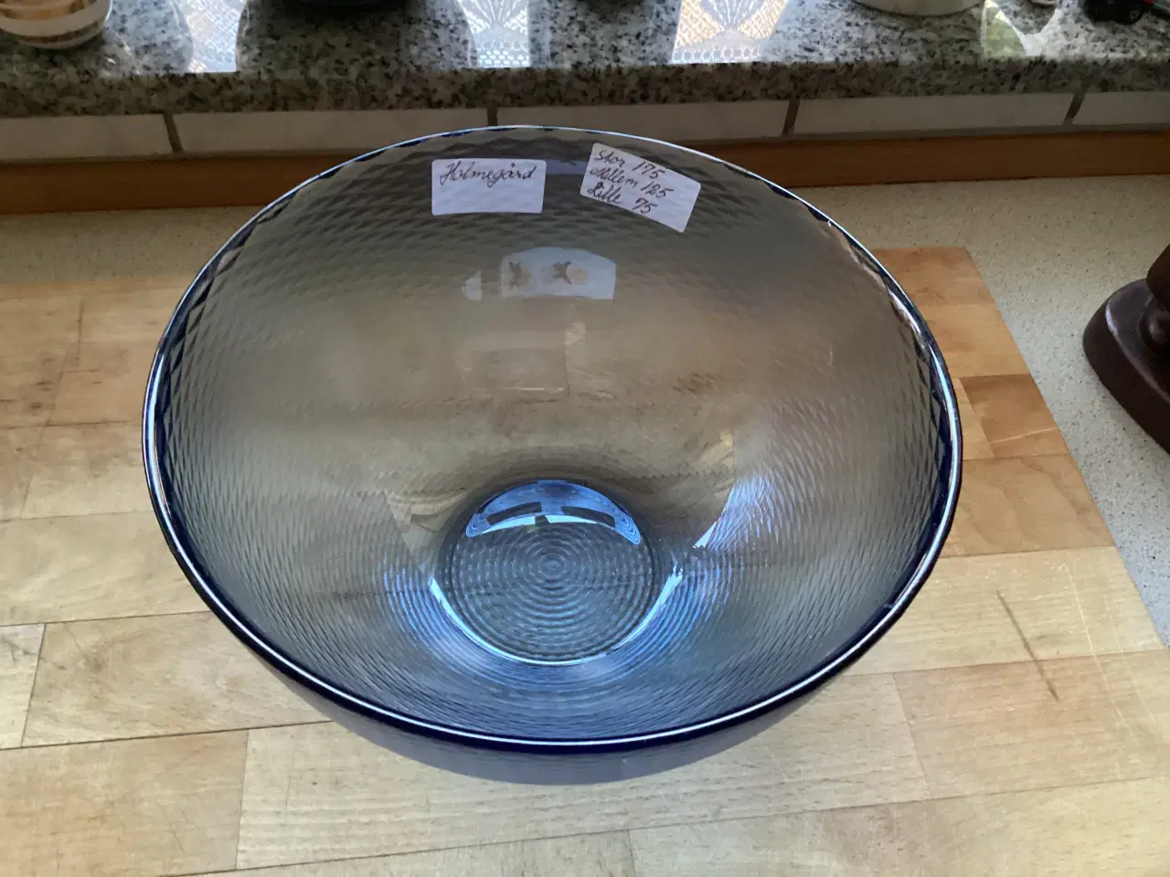 Billede 4 - Holmegård Bordskåle Stor, Mellem, lille (lysblå)