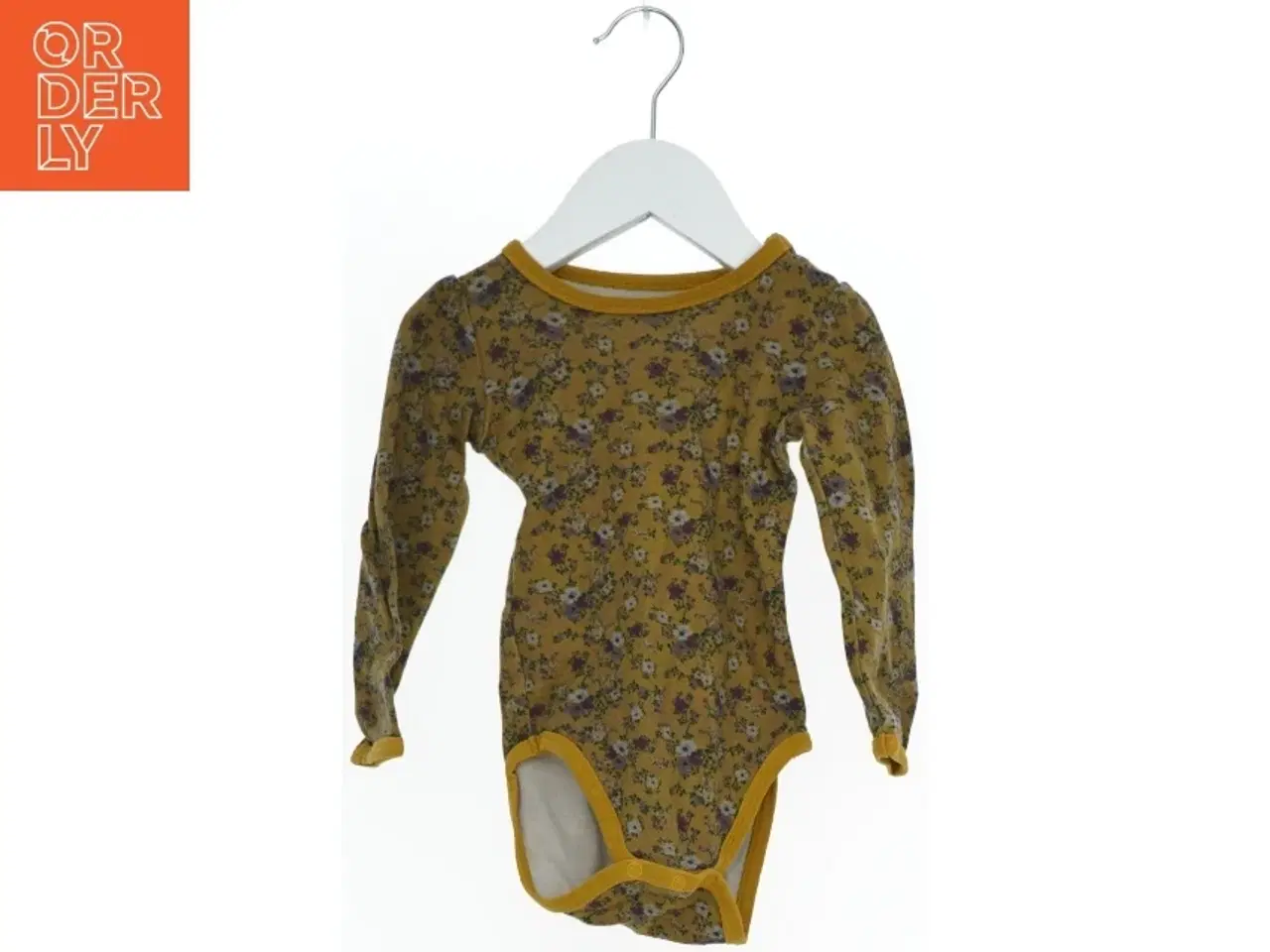 Billede 1 - Blomsterprint bodystocking til baby fra Hust & Claire (str. 80)