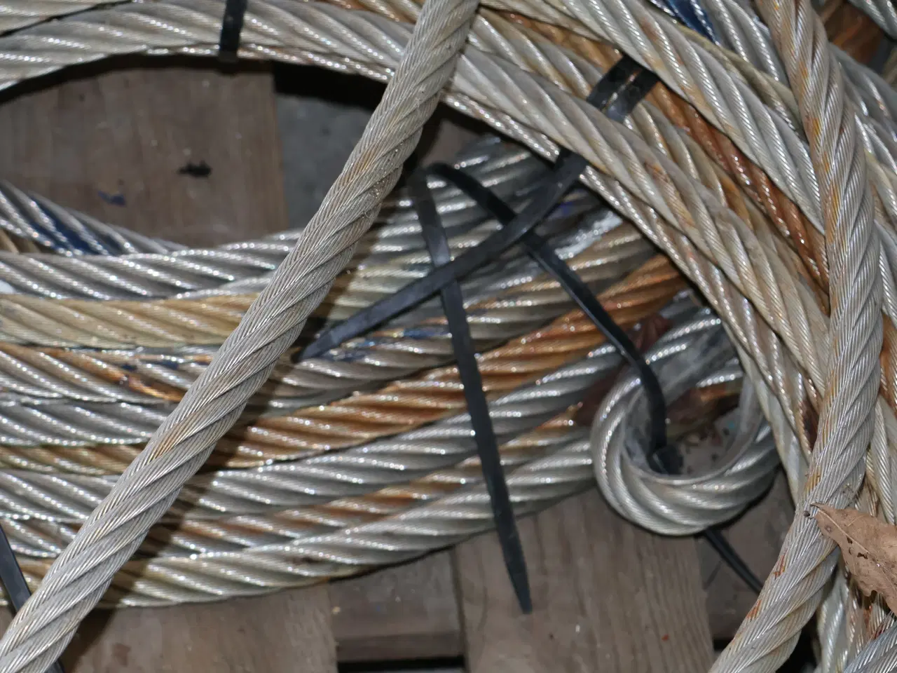 Billede 4 - 3 Stk Rustfristål wire ø 18mm. ca 160kg inkl palle