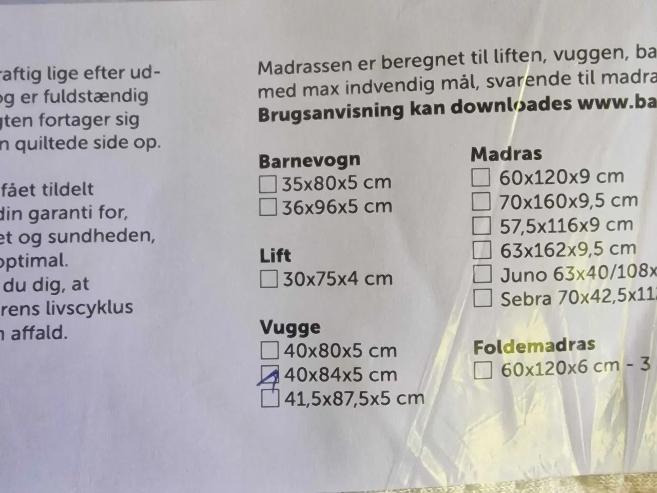 Billede 2 - Bekids min helse madras