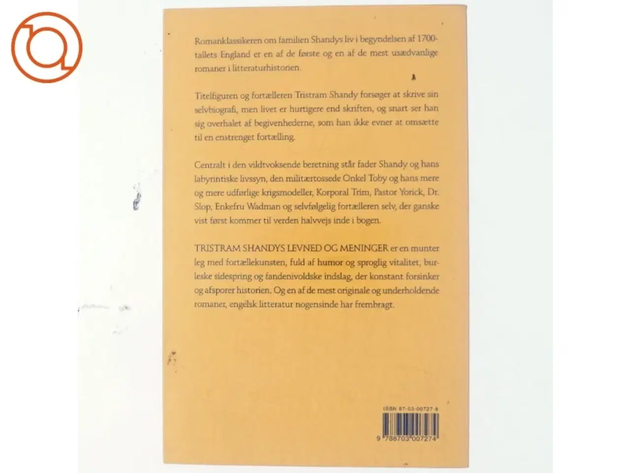 Billede 3 - Tristram Shandys levned og meninger af Laurence Sterne (Bog)