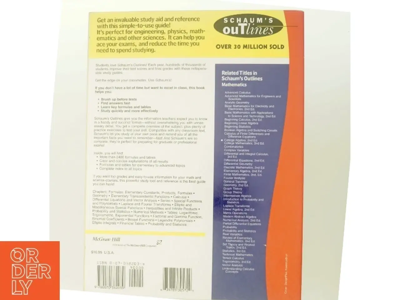 Billede 2 - Mathematical handbook of formulas and tables (Bog)