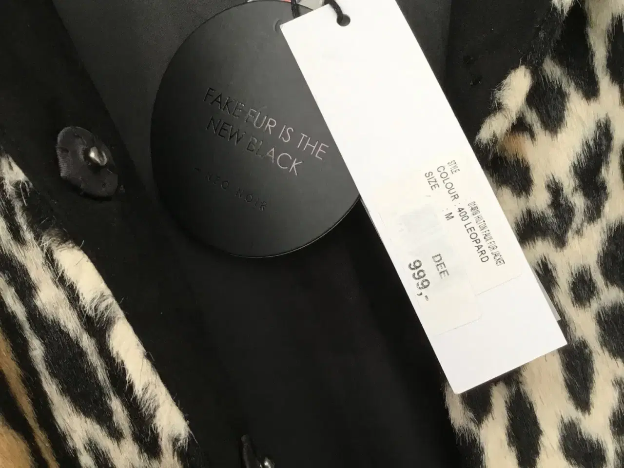 Billede 7 - Neo Noir leopard jakke str. M Faux Fur pelsjakke 