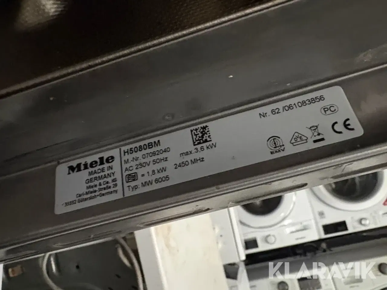 Billede 6 - Indbygningsovn Miele H5080BM