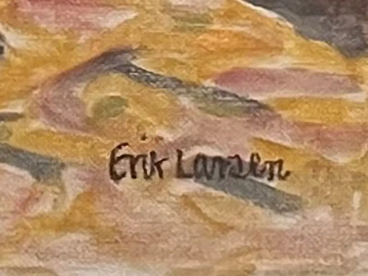 Billede 2 - Erik Larsen Maleri (69x97cm) !